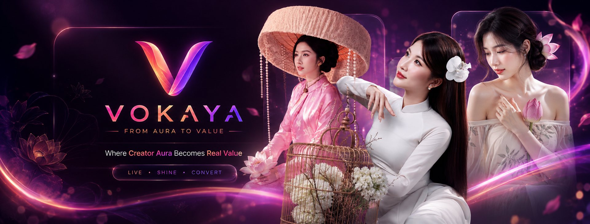 VOKAYA — From Aura to Value. Where Creator Aura Becomes Real Value.